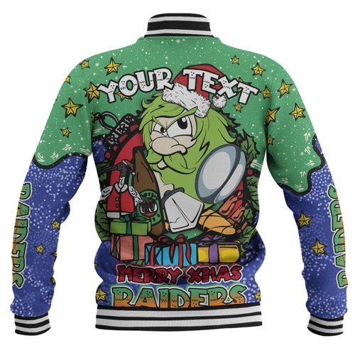 Canberra Raiders Christmas Custom Baseball Jacket - Merry Christmas Our Beloved Team With Aboriginal Dot Art Pattern Baseball Jacket Canberra Raiders Christmas Custom Baseball Jacket - Merry Christmas Our Beloved Team With Aboriginal Dot Art Pattern Baseball Jacket