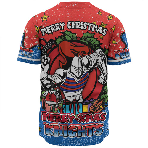 Newcastle Knights Christmas Custom Baseball Shirt - Merry Christmas Our Beloved Team With Aboriginal Dot Art Pattern Baseball Shirt Newcastle Knights Christmas Custom Baseball Shirt - Merry Christmas Our Beloved Team With Aboriginal Dot Art Pattern Baseball Shirt