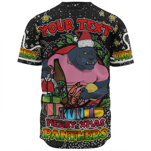 Penrith Panthers Christmas Custom Baseball Shirt - Merry Christmas Our Beloved Team With Aboriginal Dot Art Pattern Baseball Shirt Penrith Panthers Christmas Custom Baseball Shirt - Merry Christmas Our Beloved Team With Aboriginal Dot Art Pattern Baseball Shirt