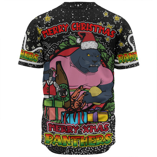 Penrith Panthers Christmas Custom Baseball Shirt - Merry Christmas Our Beloved Team With Aboriginal Dot Art Pattern Baseball Shirt Penrith Panthers Christmas Custom Baseball Shirt - Merry Christmas Our Beloved Team With Aboriginal Dot Art Pattern Baseball Shirt