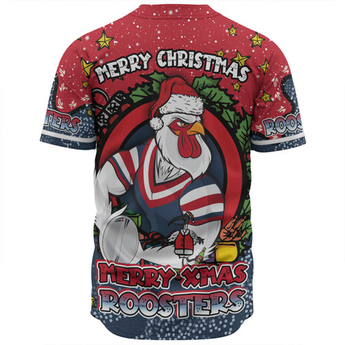 Sydney Roosters Christmas Custom Baseball Shirt - Merry Christmas Our Beloved Team With Aboriginal Dot Art Pattern Baseball Shirt Sydney Roosters Christmas Custom Baseball Shirt - Merry Christmas Our Beloved Team With Aboriginal Dot Art Pattern Baseball Shirt