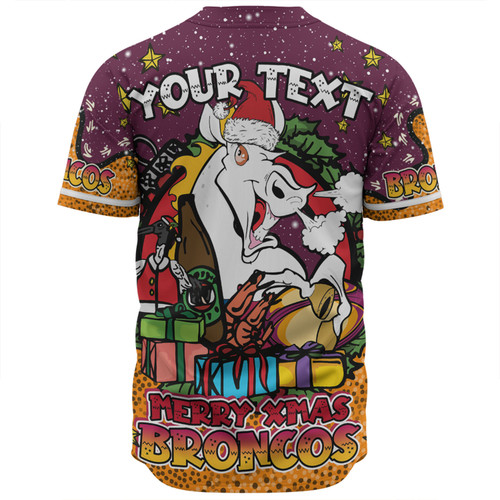 Brisbane Broncos Christmas Custom Baseball Shirt - Merry Christmas Our Beloved Team With Aboriginal Dot Art Pattern Baseball Shirt Brisbane Broncos Christmas Custom Baseball Shirt - Merry Christmas Our Beloved Team With Aboriginal Dot Art Pattern Baseball Shirt