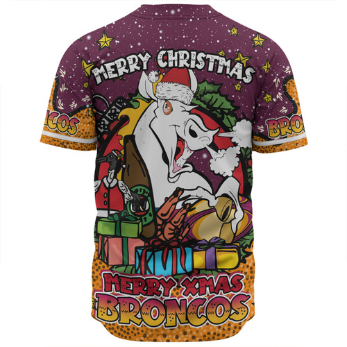Brisbane Broncos Christmas Custom Baseball Shirt - Merry Christmas Our Beloved Team With Aboriginal Dot Art Pattern Baseball Shirt Brisbane Broncos Christmas Custom Baseball Shirt - Merry Christmas Our Beloved Team With Aboriginal Dot Art Pattern Baseball Shirt