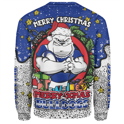 Canterbury-Bankstown Bulldogs Christmas Custom Sweatshirt - Merry Christmas Our Beloved Team With Aboriginal Dot Art Pattern Sweatshirt Canterbury-Bankstown Bulldogs Christmas Custom Sweatshirt - Merry Christmas Our Beloved Team With Aboriginal Dot Art Pattern Sweatshirt