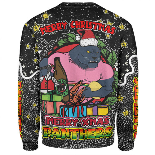 Penrith Panthers Christmas Custom Sweatshirt - Merry Christmas Our Beloved Team With Aboriginal Dot Art Pattern Sweatshirt Penrith Panthers Christmas Custom Sweatshirt - Merry Christmas Our Beloved Team With Aboriginal Dot Art Pattern Sweatshirt