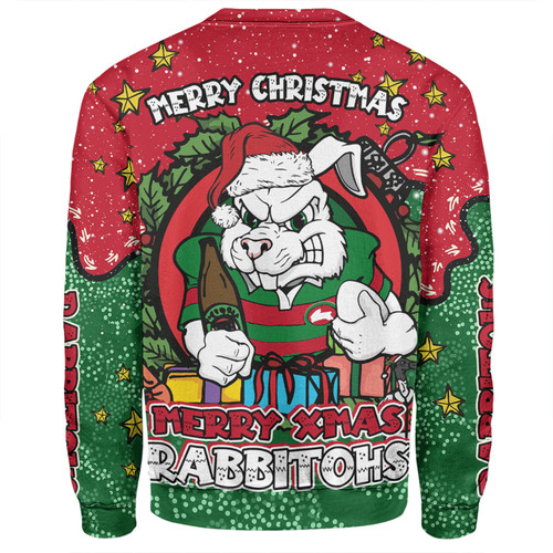 South Sydney Rabbitohs Custom Sweatshirt - Merry Christmas Our Beloved Team With Aboriginal Dot Art Pattern Sweatshirt South Sydney Rabbitohs Custom Sweatshirt - Merry Christmas Our Beloved Team With Aboriginal Dot Art Pattern Sweatshirt
