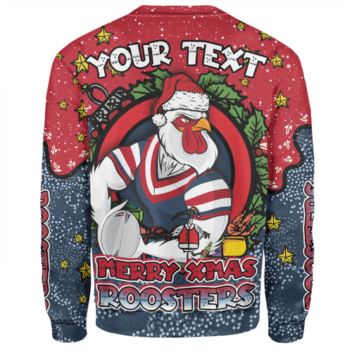 Sydney Roosters Christmas Custom Sweatshirt - Merry Christmas Our Beloved Team With Aboriginal Dot Art Pattern Sweatshirt Sydney Roosters Christmas Custom Sweatshirt - Merry Christmas Our Beloved Team With Aboriginal Dot Art Pattern Sweatshirt
