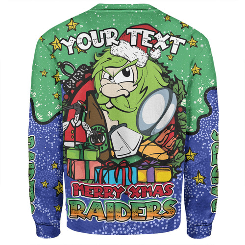 Canberra Raiders Christmas Custom Sweatshirt - Merry Christmas Our Beloved Team With Aboriginal Dot Art Pattern Sweatshirt Canberra Raiders Christmas Custom Sweatshirt - Merry Christmas Our Beloved Team With Aboriginal Dot Art Pattern Sweatshirt