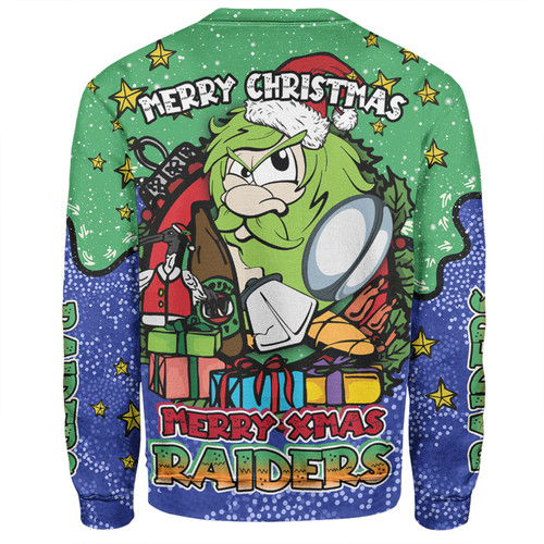 Canberra Raiders Christmas Custom Sweatshirt - Merry Christmas Our Beloved Team With Aboriginal Dot Art Pattern Sweatshirt Canberra Raiders Christmas Custom Sweatshirt - Merry Christmas Our Beloved Team With Aboriginal Dot Art Pattern Sweatshirt