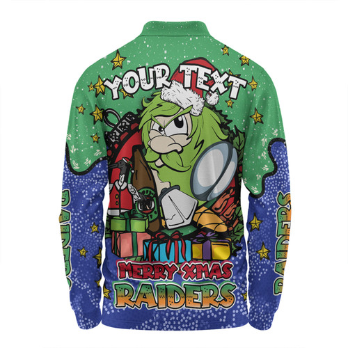 Canberra Raiders Christmas Custom Long Sleeve Polo Shirt - Merry Christmas Our Beloved Team With Aboriginal Dot Art Pattern Long Sleeve Polo Shirt Canberra Raiders Christmas Custom Long Sleeve Polo Shirt - Merry Christmas Our Beloved Team With Aboriginal Dot Art Pattern Long Sleeve Polo Shirt
