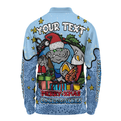 New South Wales Cockroaches Christmas Custom Long Sleeve Polo Shirt - Merry Christmas Our Beloved Team With Aboriginal Dot Art Pattern Long Sleeve Polo Shirt New South Wales Cockroaches Christmas Custom Long Sleeve Polo Shirt - Merry Christmas Our Beloved Team With Aboriginal Dot Art Pattern Long Sleeve Polo Shirt