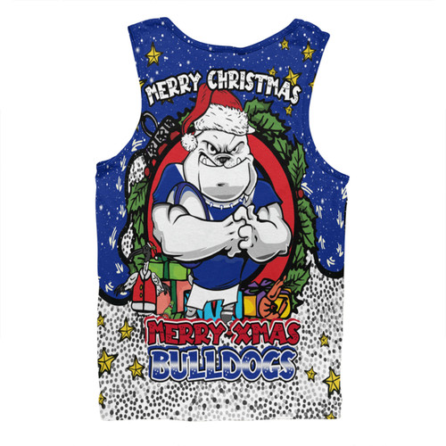 Canterbury-Bankstown Bulldogs Christmas Custom Men Singlet - Merry Christmas Our Beloved Team With Aboriginal Dot Art Pattern Men Singlet Canterbury-Bankstown Bulldogs Christmas Custom Men Singlet - Merry Christmas Our Beloved Team With Aboriginal Dot Art Pattern Men Singlet