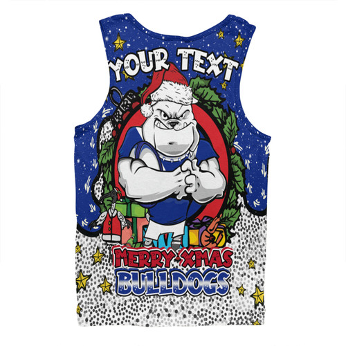 Canterbury-Bankstown Bulldogs Christmas Custom Men Singlet - Merry Christmas Our Beloved Team With Aboriginal Dot Art Pattern Men Singlet Canterbury-Bankstown Bulldogs Christmas Custom Men Singlet - Merry Christmas Our Beloved Team With Aboriginal Dot Art Pattern Men Singlet