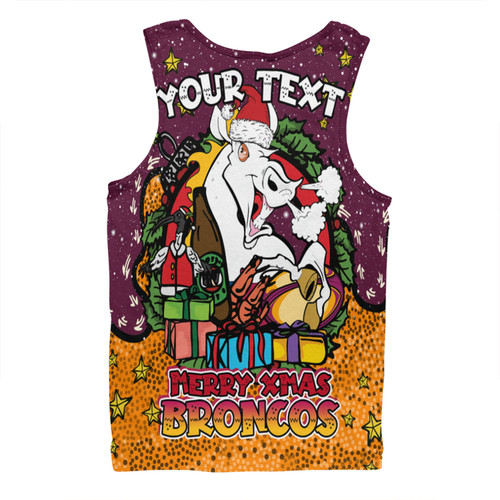 Brisbane Broncos Christmas Custom Men Singlet - Merry Christmas Our Beloved Team With Aboriginal Dot Art Pattern Men Singlet Brisbane Broncos Christmas Custom Men Singlet - Merry Christmas Our Beloved Team With Aboriginal Dot Art Pattern Men Singlet