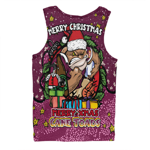 Queensland Cane Toads Christmas Custom Men Singlet - Merry Christmas Our Beloved Team With Aboriginal Dot Art Pattern Men Singlet Queensland Cane Toads Christmas Custom Men Singlet - Merry Christmas Our Beloved Team With Aboriginal Dot Art Pattern Men Singlet