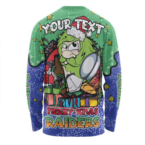 Canberra Raiders Christmas Custom Long Sleeve T-shirt - Merry Christmas Our Beloved Team With Aboriginal Dot Art Pattern Long Sleeve T-shirt Canberra Raiders Christmas Custom Long Sleeve T-shirt - Merry Christmas Our Beloved Team With Aboriginal Dot Art Pattern Long Sleeve T-shirt