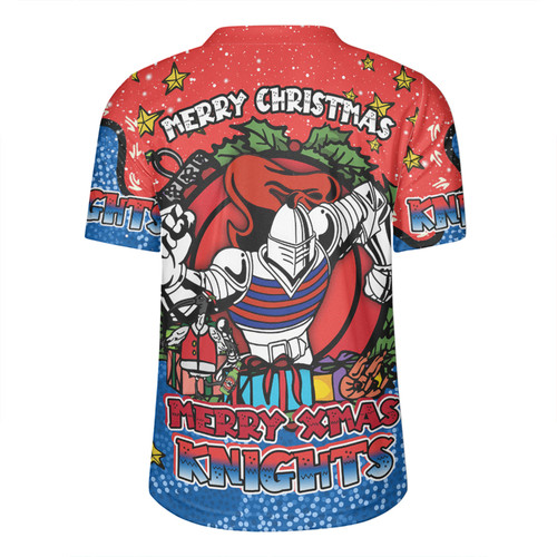 Newcastle Knights Christmas Custom Rugby Jersey - Merry Christmas Our Beloved Team With Aboriginal Dot Art Pattern Rugby Jersey Newcastle Knights Christmas Custom Rugby Jersey - Merry Christmas Our Beloved Team With Aboriginal Dot Art Pattern Rugby Jersey