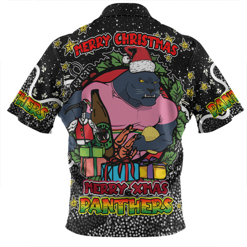 Penrith Panthers Christmas Custom Zip Polo Shirt - Merry Christmas Our Beloved Team With Aboriginal Dot Art Pattern Zip Polo Shirt Penrith Panthers Christmas Custom Zip Polo Shirt - Merry Christmas Our Beloved Team With Aboriginal Dot Art Pattern Zip Polo Shirt