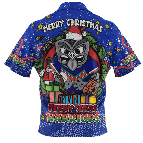 New Zealand Warriors Christmas Custom Zip Polo Shirt - Merry Christmas Our Beloved Team With Aboriginal Dot Art Pattern Zip Polo Shirt New Zealand Warriors Christmas Custom Zip Polo Shirt - Merry Christmas Our Beloved Team With Aboriginal Dot Art Pattern Zip Polo Shirt
