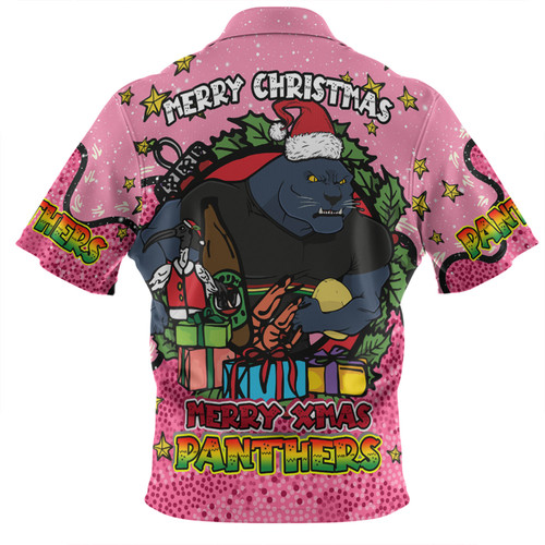 Penrith Panthers Christmas Custom Zip Polo Shirt - Merry Christmas Our Beloved Team With Aboriginal Dot Art Pattern V2 Zip Polo Shirt Penrith Panthers Christmas Custom Zip Polo Shirt - Merry Christmas Our Beloved Team With Aboriginal Dot Art Pattern V2 Zip Polo Shirt
