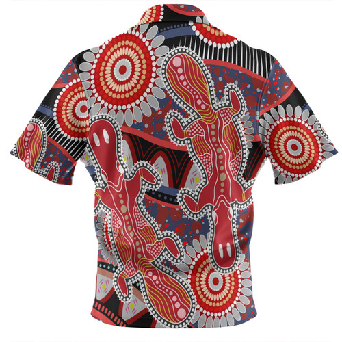 Australia Platypus Aboriginal Hawaiian Shirt - Red Platypus With Aboriginal Art Dot Painting Patterns Inspired Hawaiian Shirt Australia Platypus Aboriginal Hawaiian Shirt - Red Platypus With Aboriginal Art Dot Painting Patterns Inspired Hawaiian Shirt