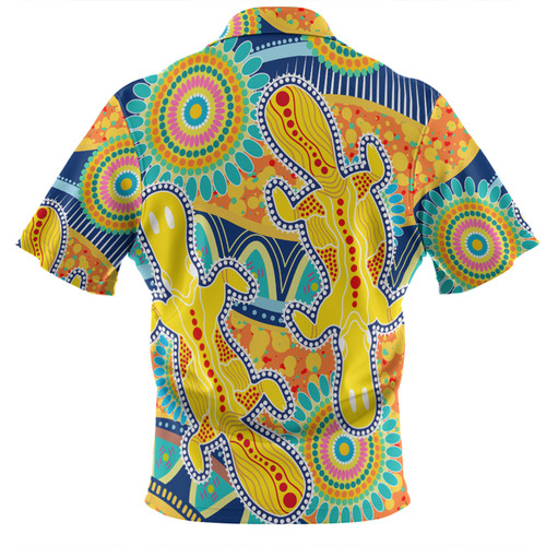 Australia Platypus Aboriginal Hawaiian Shirt - Yellow Platypus With Aboriginal Art Dot Painting Patterns Inspired Hawaiian Shirt Australia Platypus Aboriginal Hawaiian Shirt - Yellow Platypus With Aboriginal Art Dot Painting Patterns Inspired Hawaiian Shirt