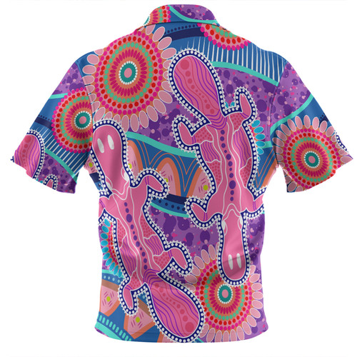 Australia Platypus Aboriginal Hawaiian Shirt - Pink Platypus With Aboriginal Art Dot Painting Patterns Inspired Hawaiian Shirt Australia Platypus Aboriginal Hawaiian Shirt - Pink Platypus With Aboriginal Art Dot Painting Patterns Inspired Hawaiian Shirt