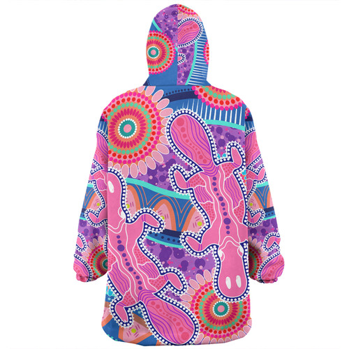 Australia Platypus Aboriginal Snug Hoodie - Pink Platypus With Aboriginal Art Dot Painting Patterns Inspired Snug Hoodie Australia Platypus Aboriginal Snug Hoodie - Pink Platypus With Aboriginal Art Dot Painting Patterns Inspired Snug Hoodie