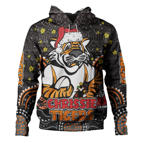 Wests Tigers Christmas Custom Hoodie - Christmas Knit Patterns Vintage Jersey Ugly Hoodie