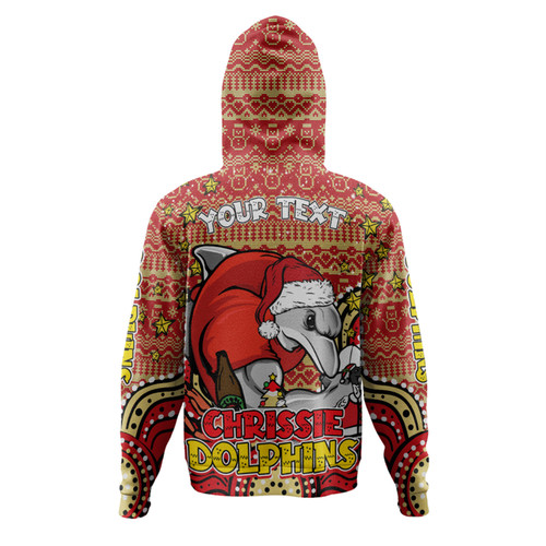 Redcliffe Dolphins Christmas Custom Hoodie - Christmas Knit Patterns Vintage Jersey Ugly Hoodie Redcliffe Dolphins Christmas Custom Hoodie - Christmas Knit Patterns Vintage Jersey Ugly Hoodie