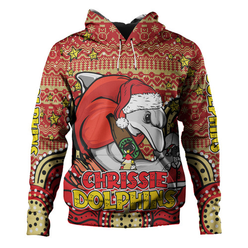 Redcliffe Dolphins Christmas Custom Hoodie - Christmas Knit Patterns Vintage Jersey Ugly Hoodie