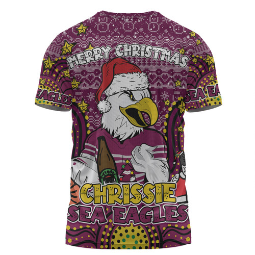 Manly Warringah Sea Eagles Christmas Custom T-shirt - Christmas Knit Patterns Vintage Jersey Ugly T-shirt Manly Warringah Sea Eagles Christmas Custom T-shirt - Christmas Knit Patterns Vintage Jersey Ugly T-shirt