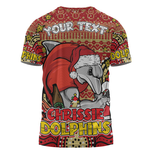 Redcliffe Dolphins Christmas Custom T-shirt - Christmas Knit Patterns Vintage Jersey Ugly T-shirt Redcliffe Dolphins Christmas Custom T-shirt - Christmas Knit Patterns Vintage Jersey Ugly T-shirt