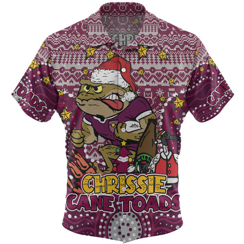 Queensland Cane Toads Christmas Custom Hawaiian Shirt - Christmas Knit Patterns Vintage Jersey Ugly Hawaiian Shirt