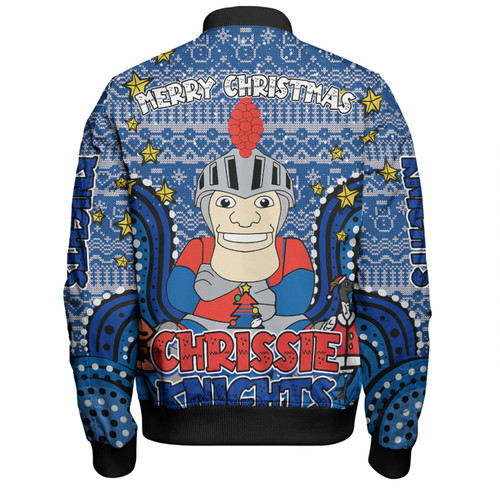 Newcastle Knights Christmas Custom Bomber Jacket - Christmas Knit Patterns Vintage Jersey Ugly Bomber Jacket Newcastle Knights Christmas Custom Bomber Jacket - Christmas Knit Patterns Vintage Jersey Ugly Bomber Jacket