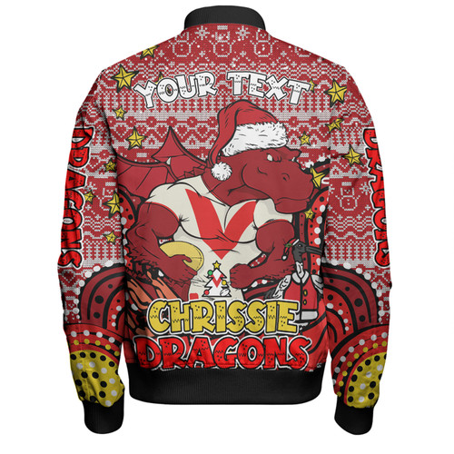 St. George Illawarra Dragons Christmas Custom Bomber Jacket - Christmas Knit Patterns Vintage Jersey Ugly Bomber Jacket St. George Illawarra Dragons Christmas Custom Bomber Jacket - Christmas Knit Patterns Vintage Jersey Ugly Bomber Jacket
