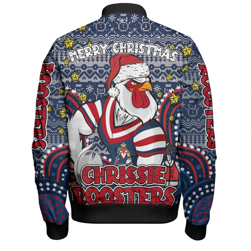 Sydney Roosters Christmas Custom Bomber Jacket - Christmas Knit Patterns Vintage Jersey Ugly Bomber Jacket Sydney Roosters Christmas Custom Bomber Jacket - Christmas Knit Patterns Vintage Jersey Ugly Bomber Jacket
