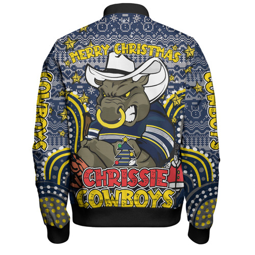 North Queensland Cowboys Christmas Custom Bomber Jacket - Christmas Knit Patterns Vintage Jersey Ugly Bomber Jacket North Queensland Cowboys Christmas Custom Bomber Jacket - Christmas Knit Patterns Vintage Jersey Ugly Bomber Jacket