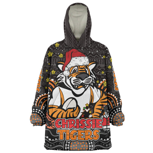 Wests Tigers Christmas Custom Snug Hoodie - Christmas Knit Patterns Vintage Jersey Ugly Snug Hoodie