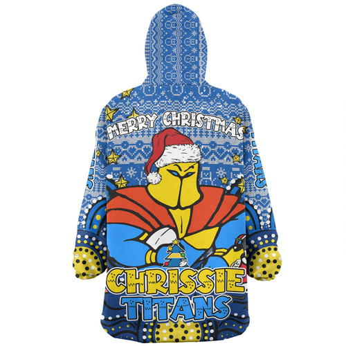 Gold Coast Titans Christmas Custom Snug Hoodie - Christmas Knit Patterns Vintage Jersey Ugly Snug Hoodie