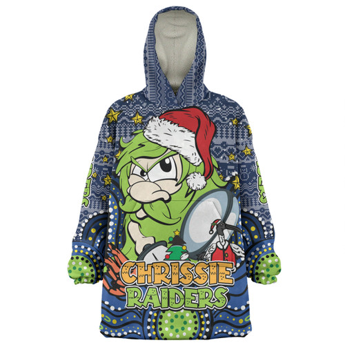 Canberra Raiders Christmas Custom Snug Hoodie - Christmas Knit Patterns Vintage Jersey Ugly Snug Hoodie