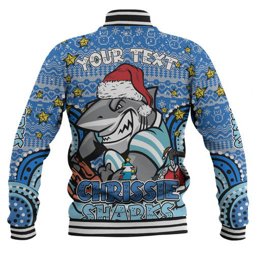 Cronulla-Sutherland Sharks Christmas Custom Baseball Jacket - Christmas Knit Patterns Vintage Jersey Ugly Baseball Jacket Cronulla-Sutherland Sharks Christmas Custom Baseball Jacket - Christmas Knit Patterns Vintage Jersey Ugly Baseball Jacket