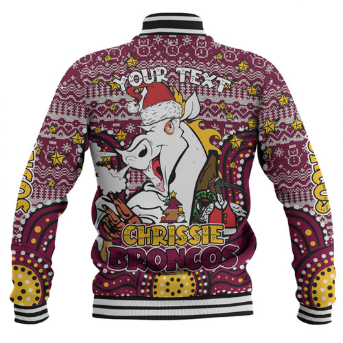 Brisbane Broncos Christmas Custom Baseball Jacket - Christmas Knit Patterns Vintage Jersey Ugly Baseball Jacket Brisbane Broncos Christmas Custom Baseball Jacket - Christmas Knit Patterns Vintage Jersey Ugly Baseball Jacket