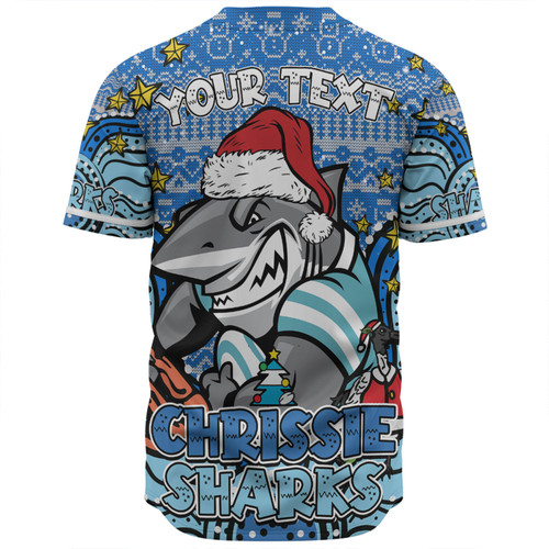 Cronulla-Sutherland Sharks Christmas Custom Baseball Shirt - Christmas Knit Patterns Vintage Jersey Ugly Baseball Shirt Cronulla-Sutherland Sharks Christmas Custom Baseball Shirt - Christmas Knit Patterns Vintage Jersey Ugly Baseball Shirt