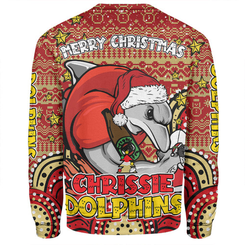 Redcliffe Dolphins Christmas Custom Sweatshirt - Christmas Knit Patterns Vintage Jersey Ugly Sweatshirt Redcliffe Dolphins Christmas Custom Sweatshirt - Christmas Knit Patterns Vintage Jersey Ugly Sweatshirt