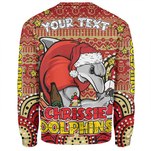 Redcliffe Dolphins Christmas Custom Sweatshirt - Christmas Knit Patterns Vintage Jersey Ugly Sweatshirt Redcliffe Dolphins Christmas Custom Sweatshirt - Christmas Knit Patterns Vintage Jersey Ugly Sweatshirt