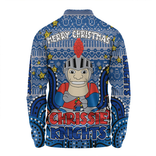 Newcastle Knights Christmas Custom Long Sleeve Polo Shirt - Christmas Knit Patterns Vintage Jersey Ugly Long Sleeve Polo Shirt Newcastle Knights Christmas Custom Long Sleeve Polo Shirt - Christmas Knit Patterns Vintage Jersey Ugly Long Sleeve Polo Shirt
