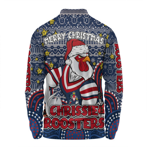 Sydney Roosters Christmas Custom Long Sleeve Polo Shirt - Christmas Knit Patterns Vintage Jersey Ugly Long Sleeve Polo Shirt Sydney Roosters Christmas Custom Long Sleeve Polo Shirt - Christmas Knit Patterns Vintage Jersey Ugly Long Sleeve Polo Shirt