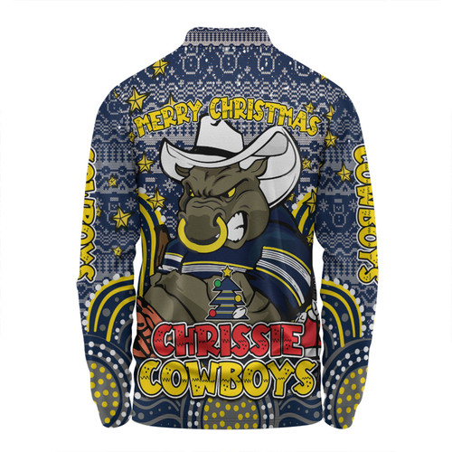 North Queensland Cowboys Christmas Custom Long Sleeve Polo Shirt - Christmas Knit Patterns Vintage Jersey Ugly Long Sleeve Polo Shirt North Queensland Cowboys Christmas Custom Long Sleeve Polo Shirt - Christmas Knit Patterns Vintage Jersey Ugly Long Sleeve Polo Shirt