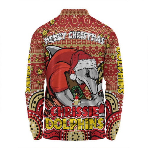 Redcliffe Dolphins Christmas Custom Long Sleeve Polo Shirt - Christmas Knit Patterns Vintage Jersey Ugly Long Sleeve Polo Shirt Redcliffe Dolphins Christmas Custom Long Sleeve Polo Shirt - Christmas Knit Patterns Vintage Jersey Ugly Long Sleeve Polo Shirt
